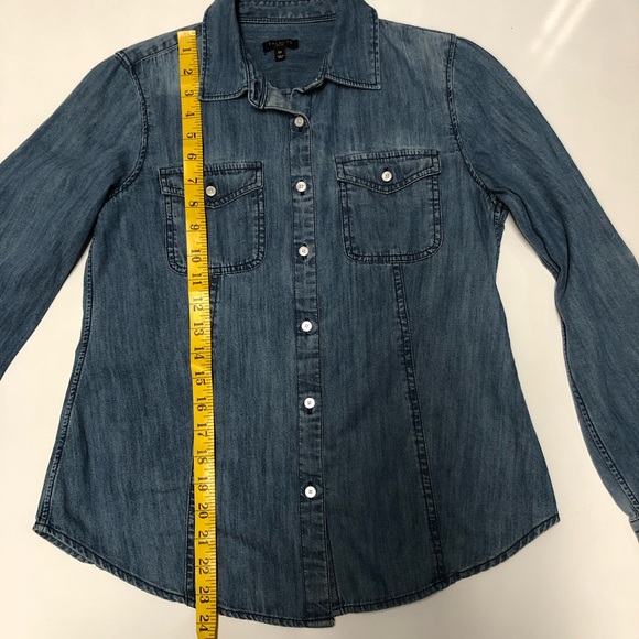 Talbots shirt denim button down size 6Petite - Picture 5 of 7